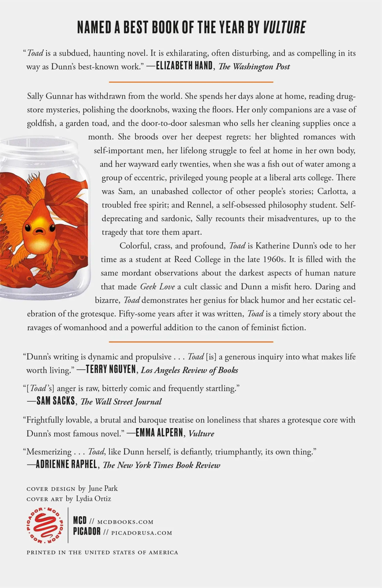 Rückseite: 9781250872296 | Toad | A Novel | Katherine Dunn | Taschenbuch | XII | Englisch | 2023