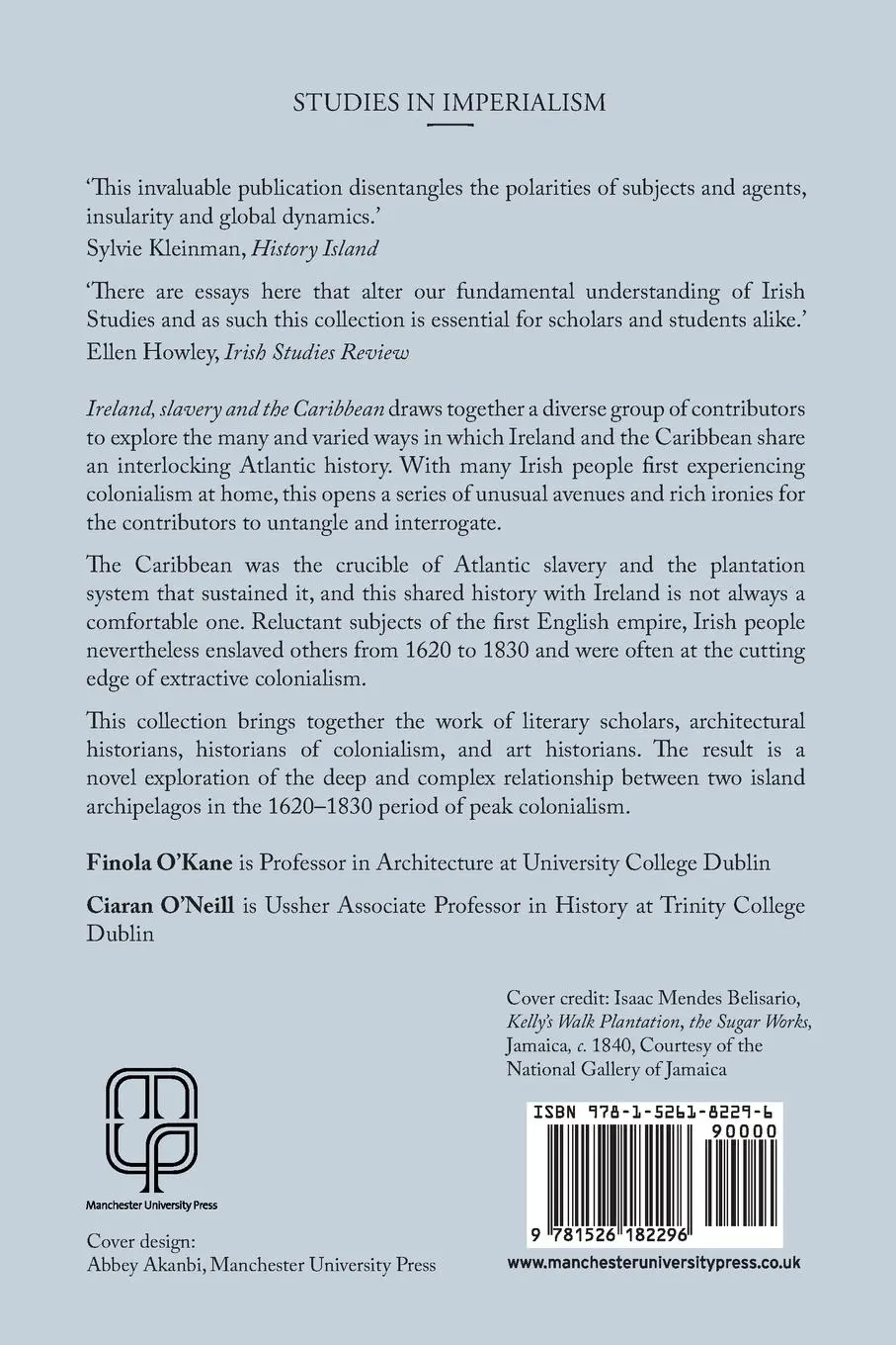 Rückseite: 9781526182296 | Ireland, slavery and the Caribbean | Interdisciplinary perspectives