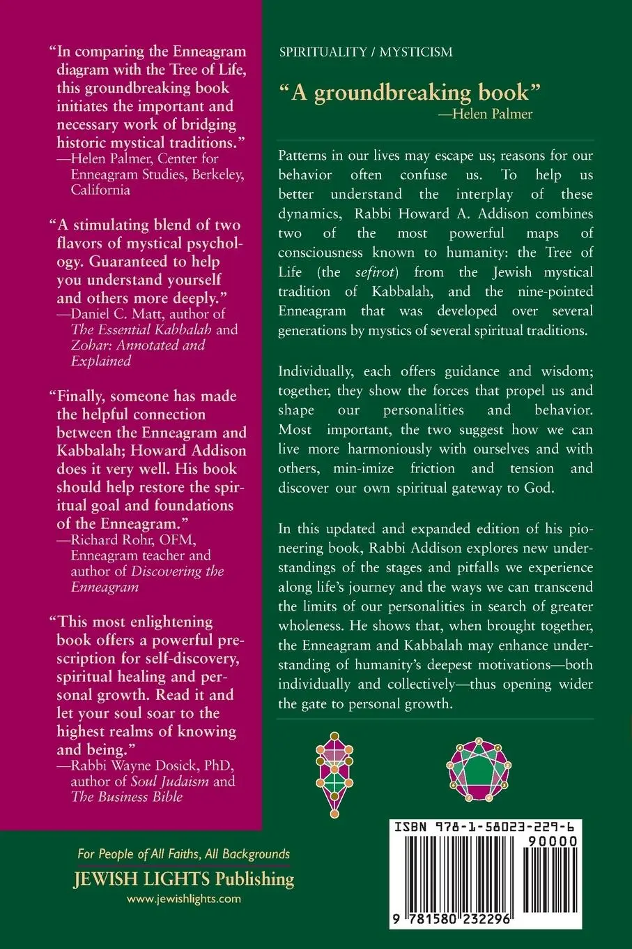 Rückseite: 9781580232296 | The Enneagram and Kabbalah (2nd Edition) | Reading Your Soul | Addison