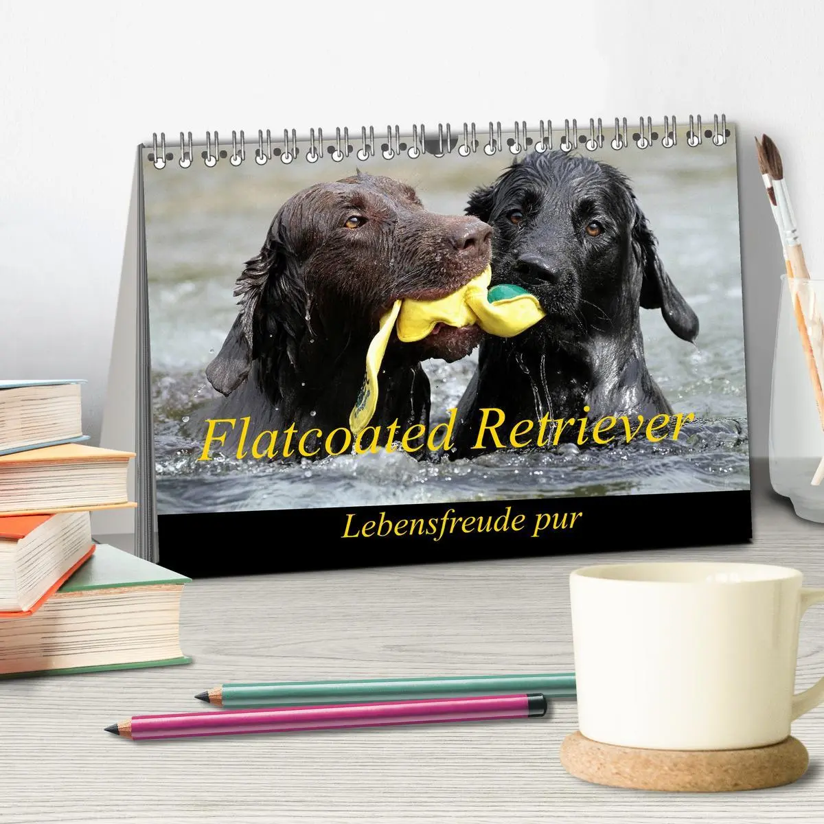 Bild: 9783516152296 | Flatcoated Retriever (Tischkalender 2026 DIN A5 quer), CALVENDO...