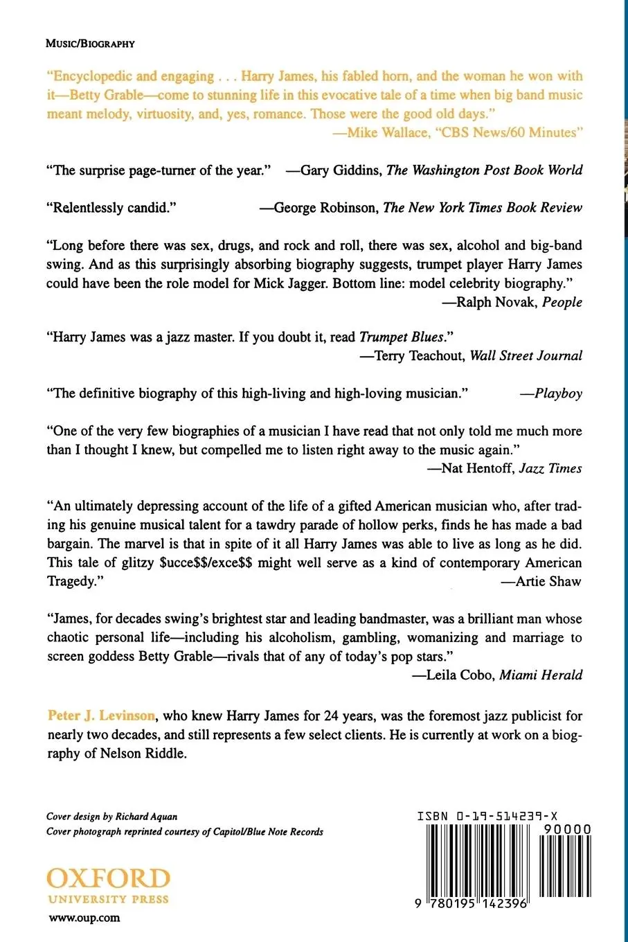 Rückseite: 9780195142396 | Trumpet Blues | The Life of Harry James | Peter Levinson | Taschenbuch