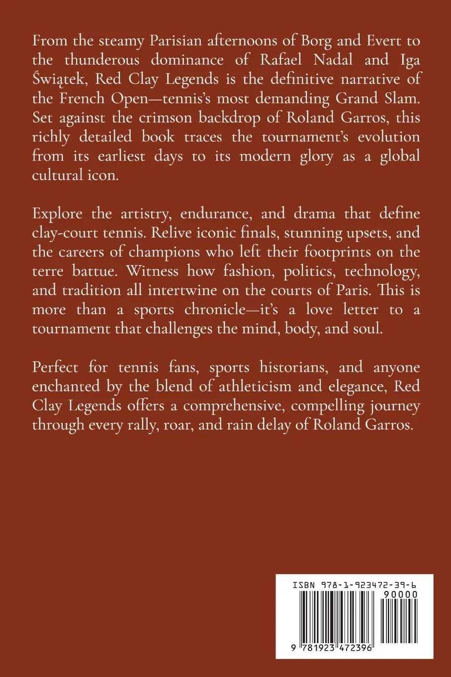 Rückseite: 9781923472396 | Red Clay Legends | The Story of Roland Garros | Gigi Romano | Buch