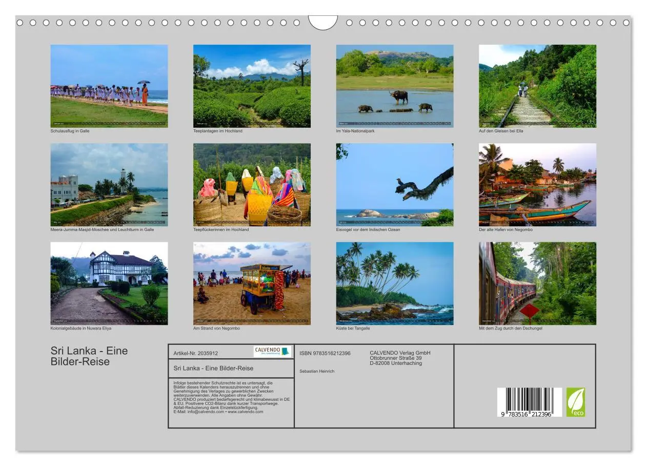 Bild: 9783516212396 | Sri Lanka - Eine Bilder-Reise (Wandkalender 2026 DIN A3 quer),...