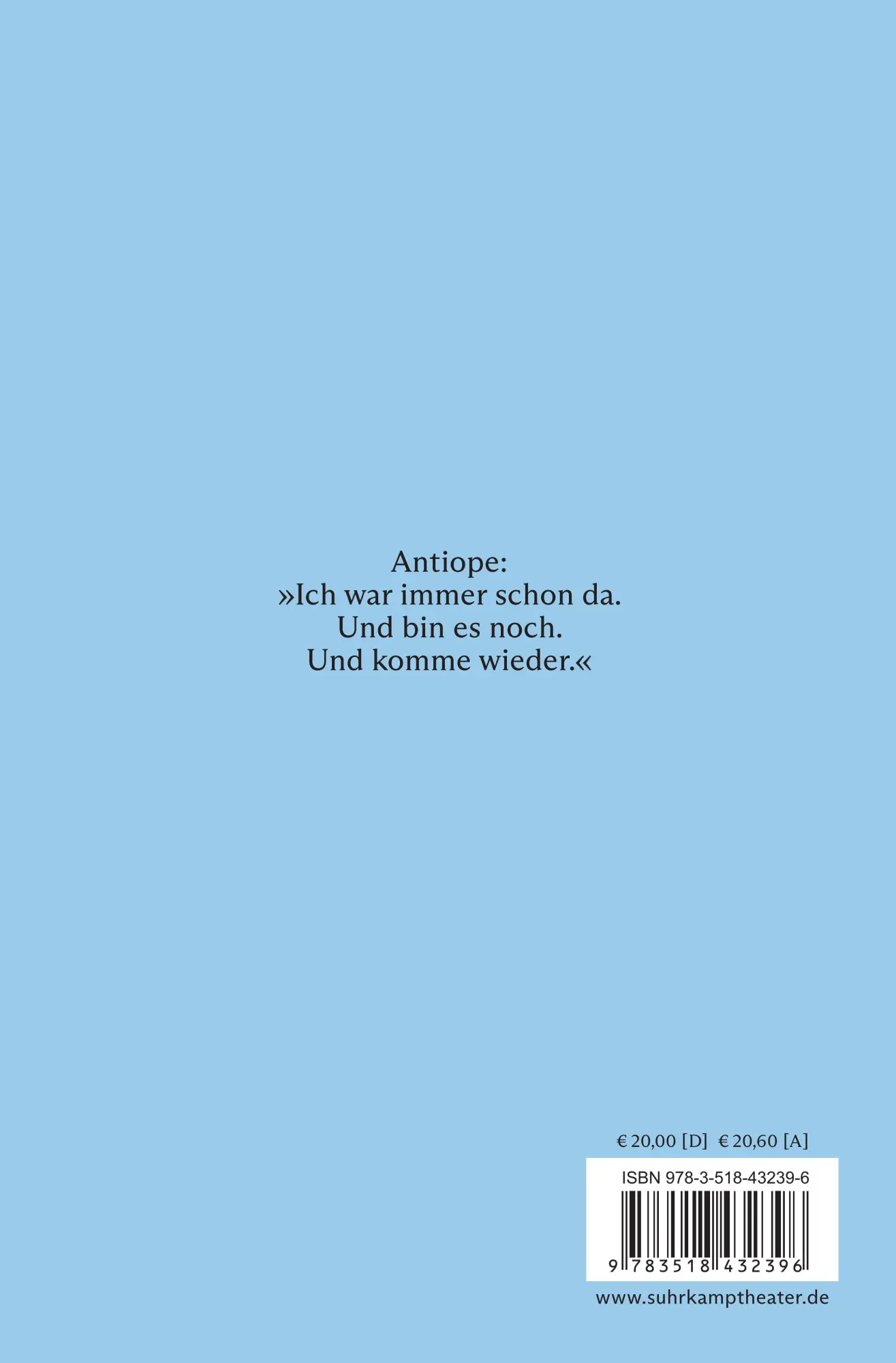 Rückseite: 9783518432396 | Antiope | Anne Jelena Schulte | Taschenbuch | 120 S. | Deutsch | 2025