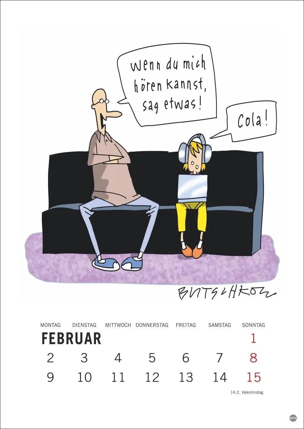 Bild: 9783756412396 | Peter Butschkow: Cartoon-Kracher Halbmonatskalender 2026 | Butschkow