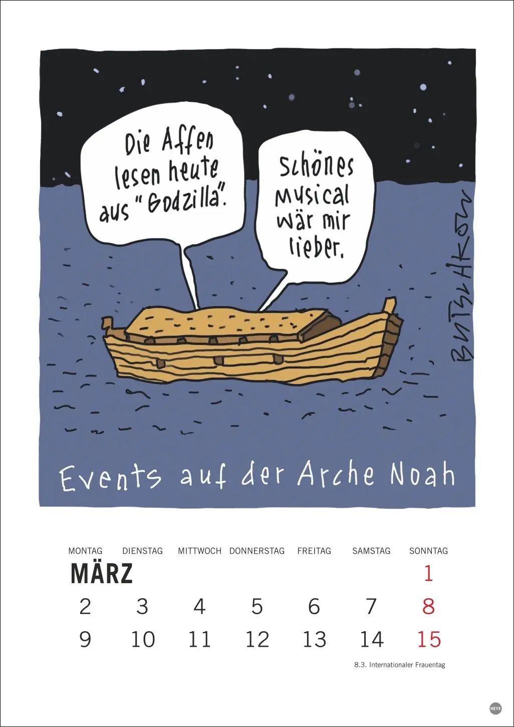 Bild: 9783756412396 | Peter Butschkow: Cartoon-Kracher Halbmonatskalender 2026 | Butschkow