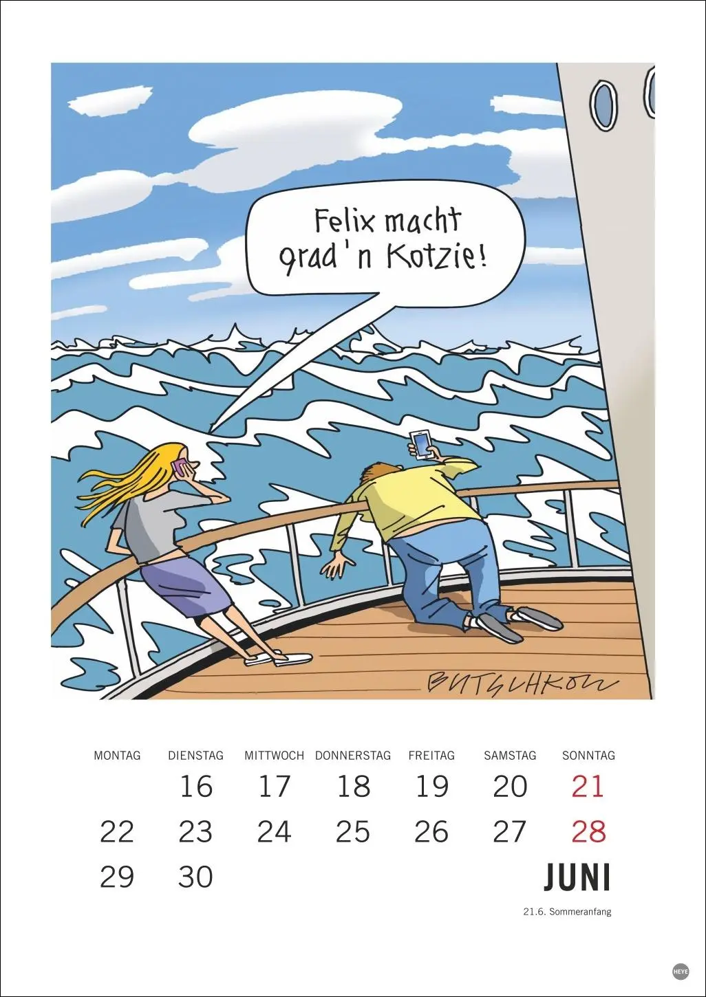 Bild: 9783756412396 | Peter Butschkow: Cartoon-Kracher Halbmonatskalender 2026 | Butschkow