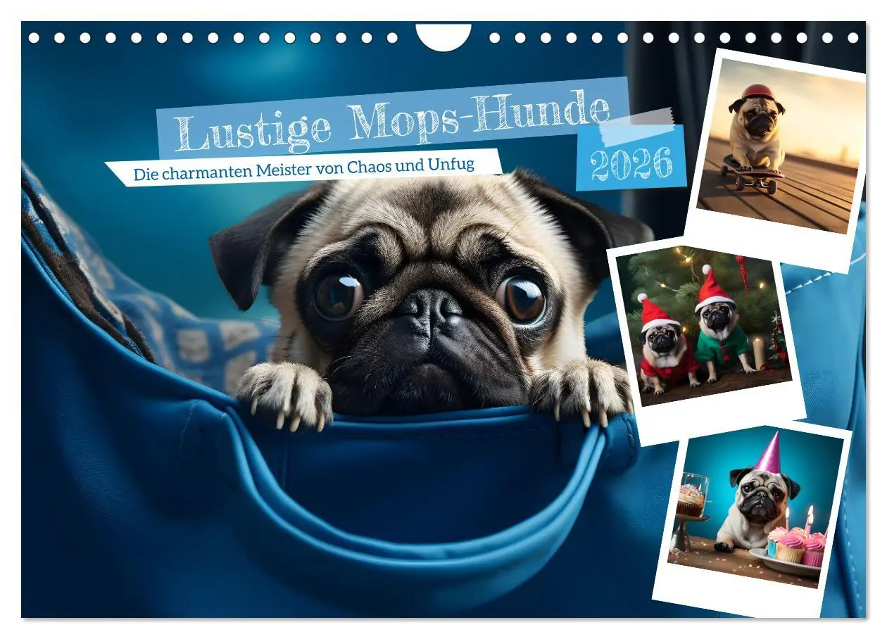 Cover: 9783457352496 | Lustige Mops-Hunde: Die charmanten Meister von Chaos und Unfug...
