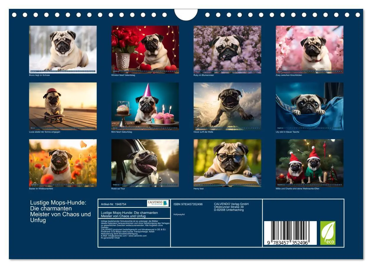 Bild: 9783457352496 | Lustige Mops-Hunde: Die charmanten Meister von Chaos und Unfug...