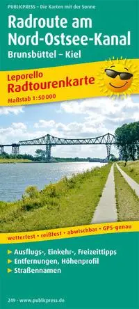 Cover: 9783899202496 | Radwanderkarte Radroute Nord-Ostsee-Kanal 1 : 50 000 | (Land-)Karte