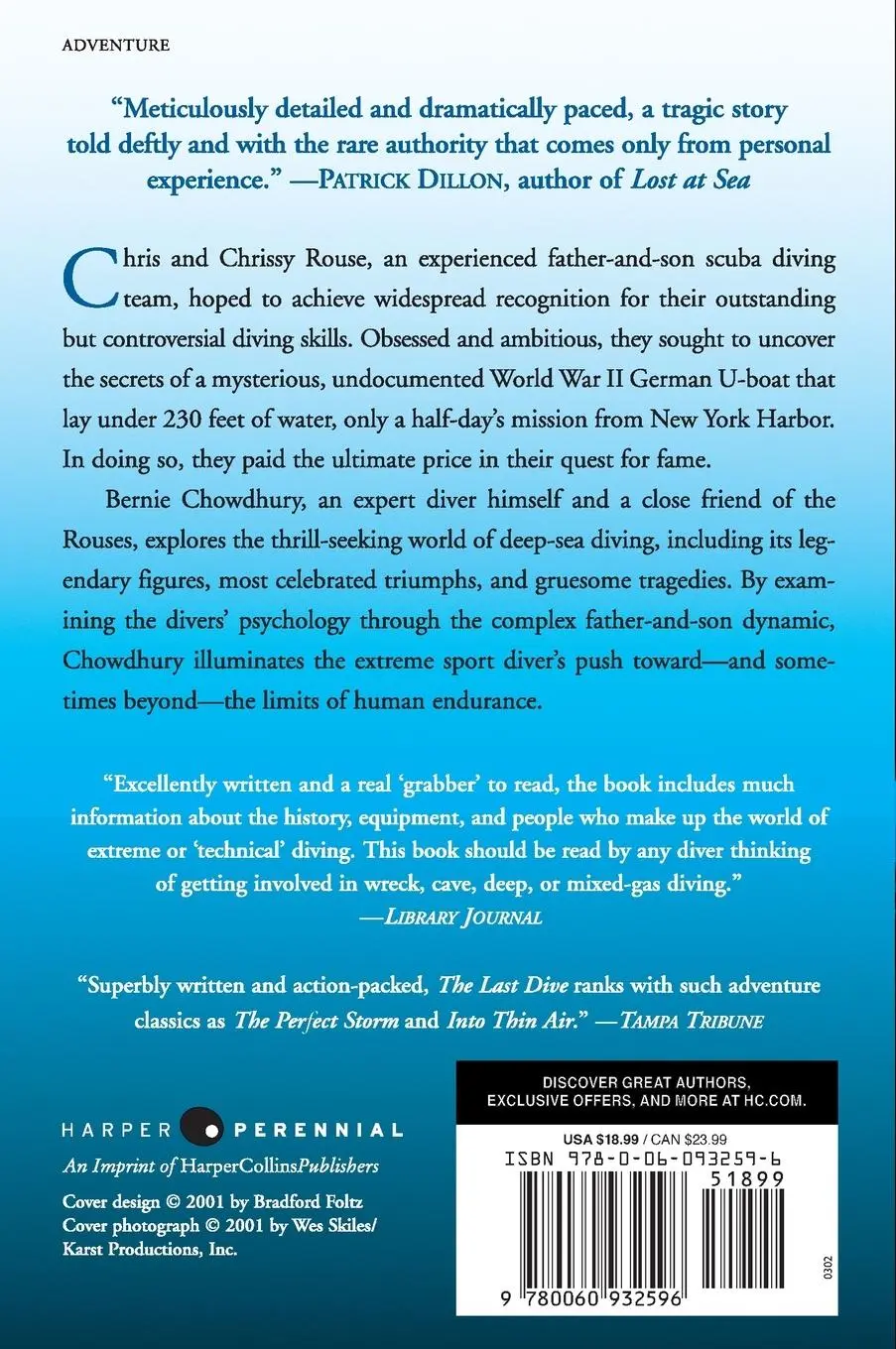 Rückseite: 9780060932596 | The Last Dive | Bernie Chowdhury | Taschenbuch | Englisch | 2002