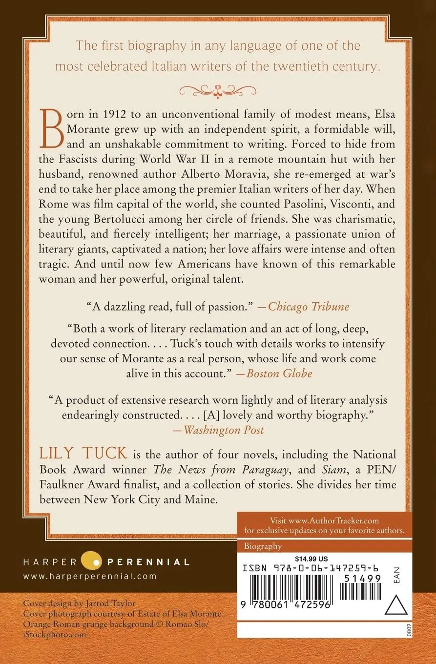 Rückseite: 9780061472596 | Woman of Rome | A Life of Elsa Morante | Lily Tuck | Taschenbuch