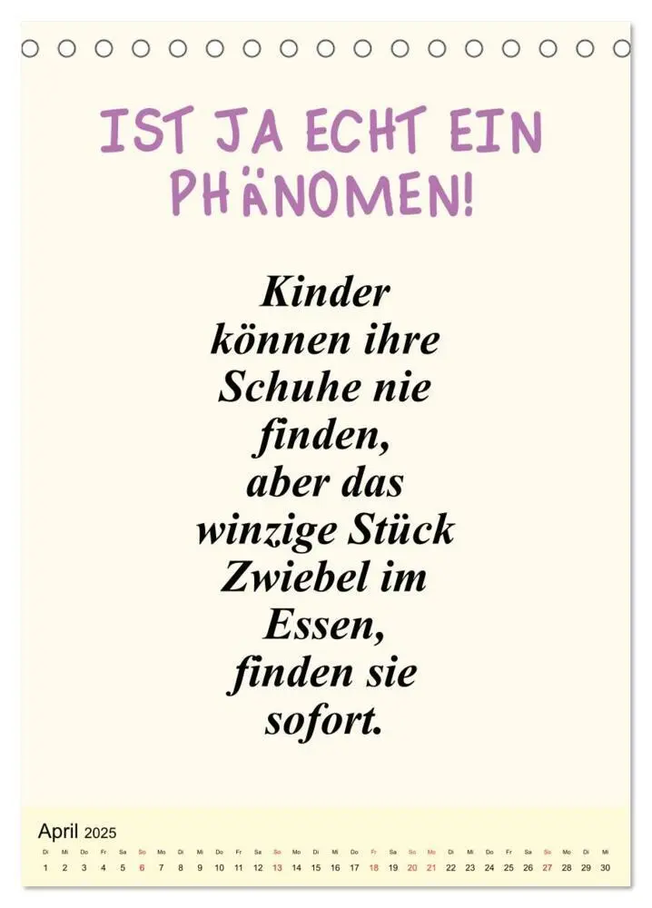 Bild: 9783435942596 | Sprüche-Kalender. Lustiges für die Familie! (Tischkalender 2025 DIN...