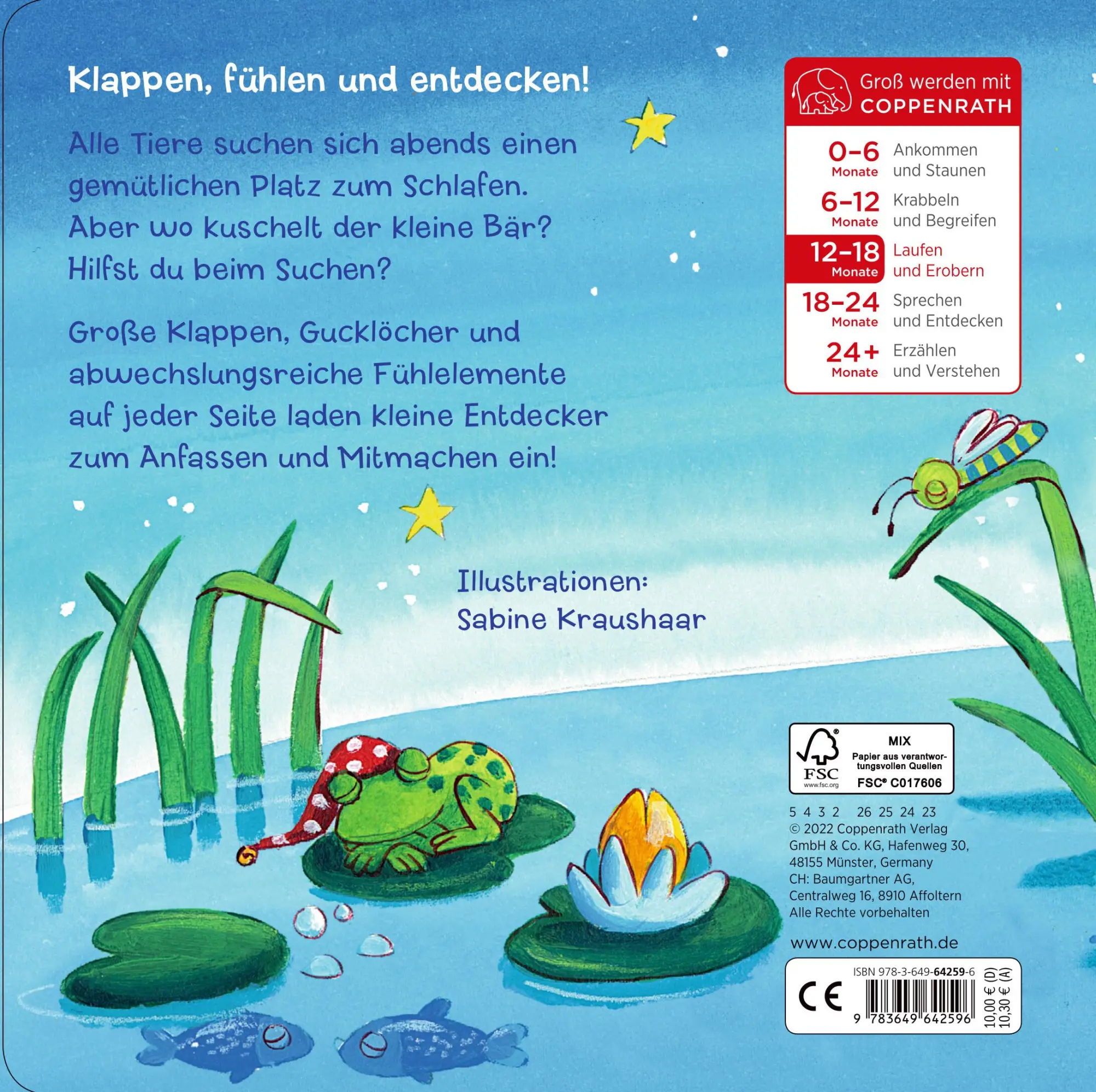 Rückseite: 9783649642596 | Mein erstes Guckloch-Fühlbuch: Kleiner Bär, wo bist du? | Buch | 10 S.