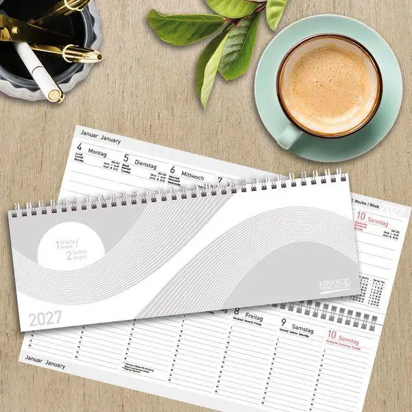 Bild: 9783819302596 | Tischkalender quer Professional Colourlux 2027 weiß | Korsch Verlag