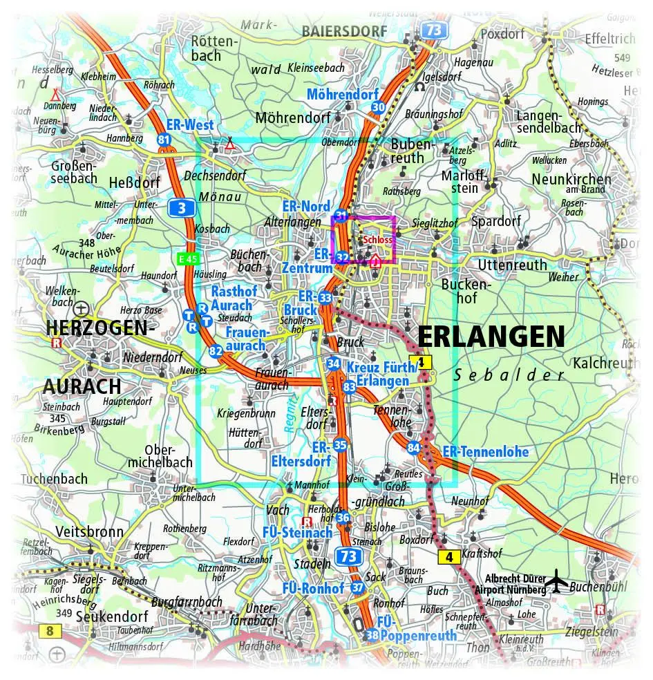 Bild: 9783961322596 | Erlangen. Stadtplan 1:14 000 | (Land-)Karte | Stadtplan (PUBLICPRESS)