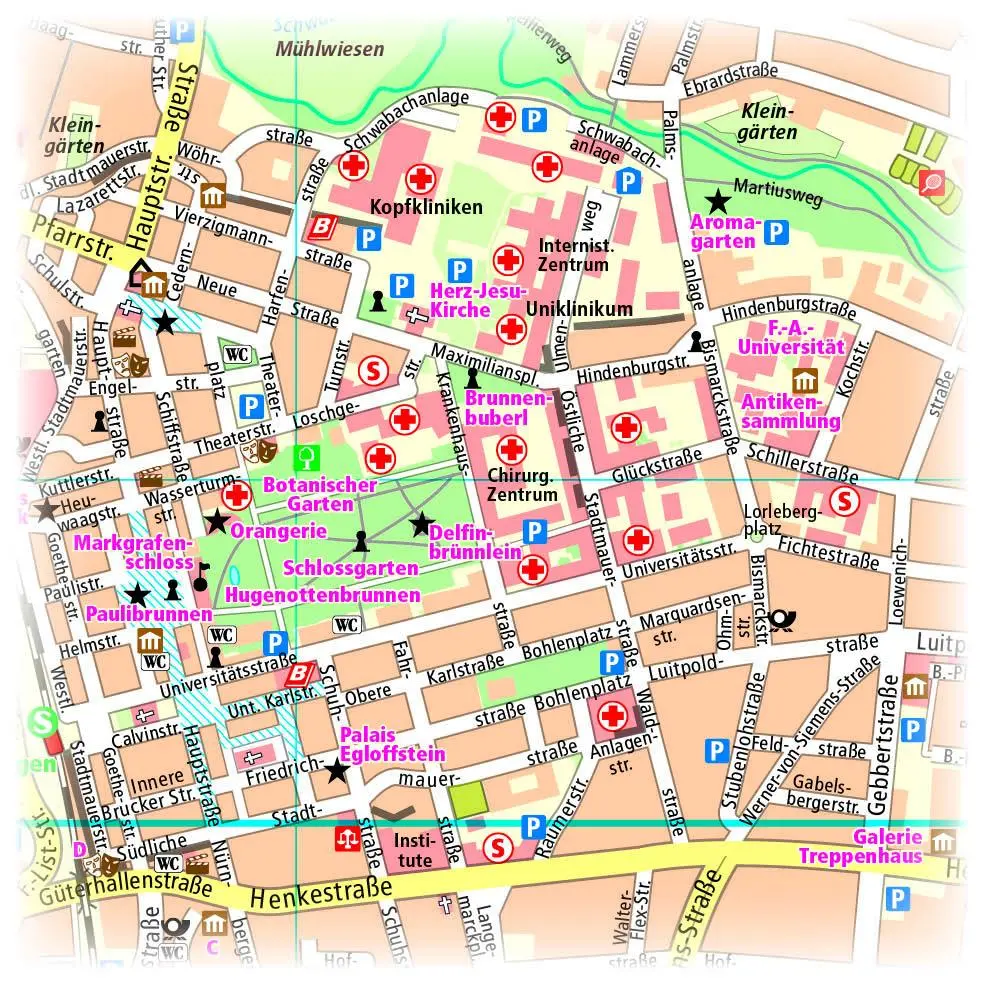 Bild: 9783961322596 | Erlangen. Stadtplan 1:14 000 | (Land-)Karte | Stadtplan (PUBLICPRESS)