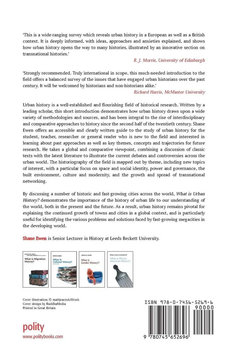 Rückseite: 9780745652696 | What is Urban History? | Shane Ewen | Taschenbuch | 184 S. | Englisch