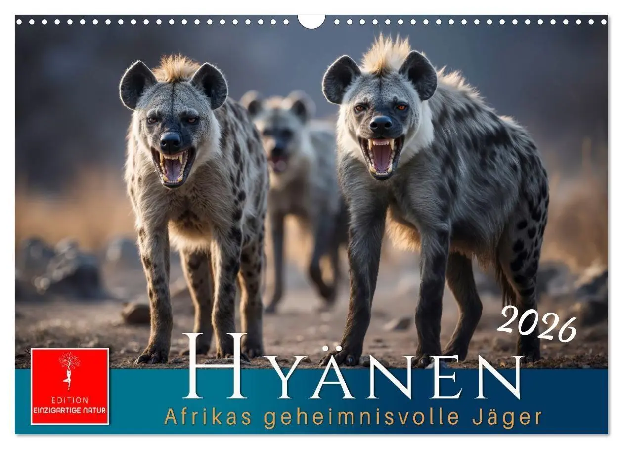 Cover: 9783516732696 | Hyänen - Afrikas geheimnisvolle Jäger (Wandkalender 2026 DIN A3...