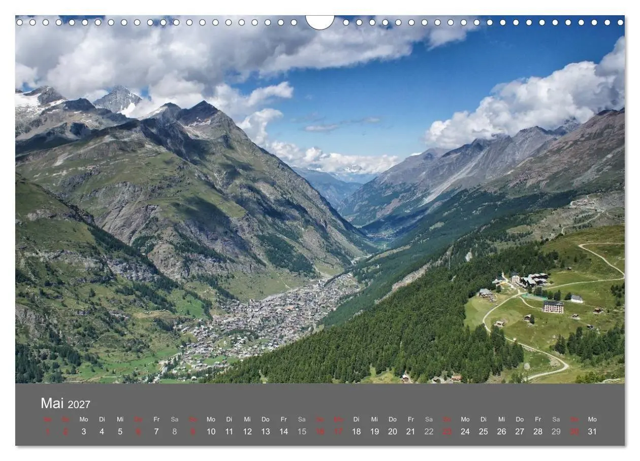 Bild: 9783594022696 | Wallis. Perle der Schweiz (Wandkalender 2027 DIN A3 quer), CALVENDO...