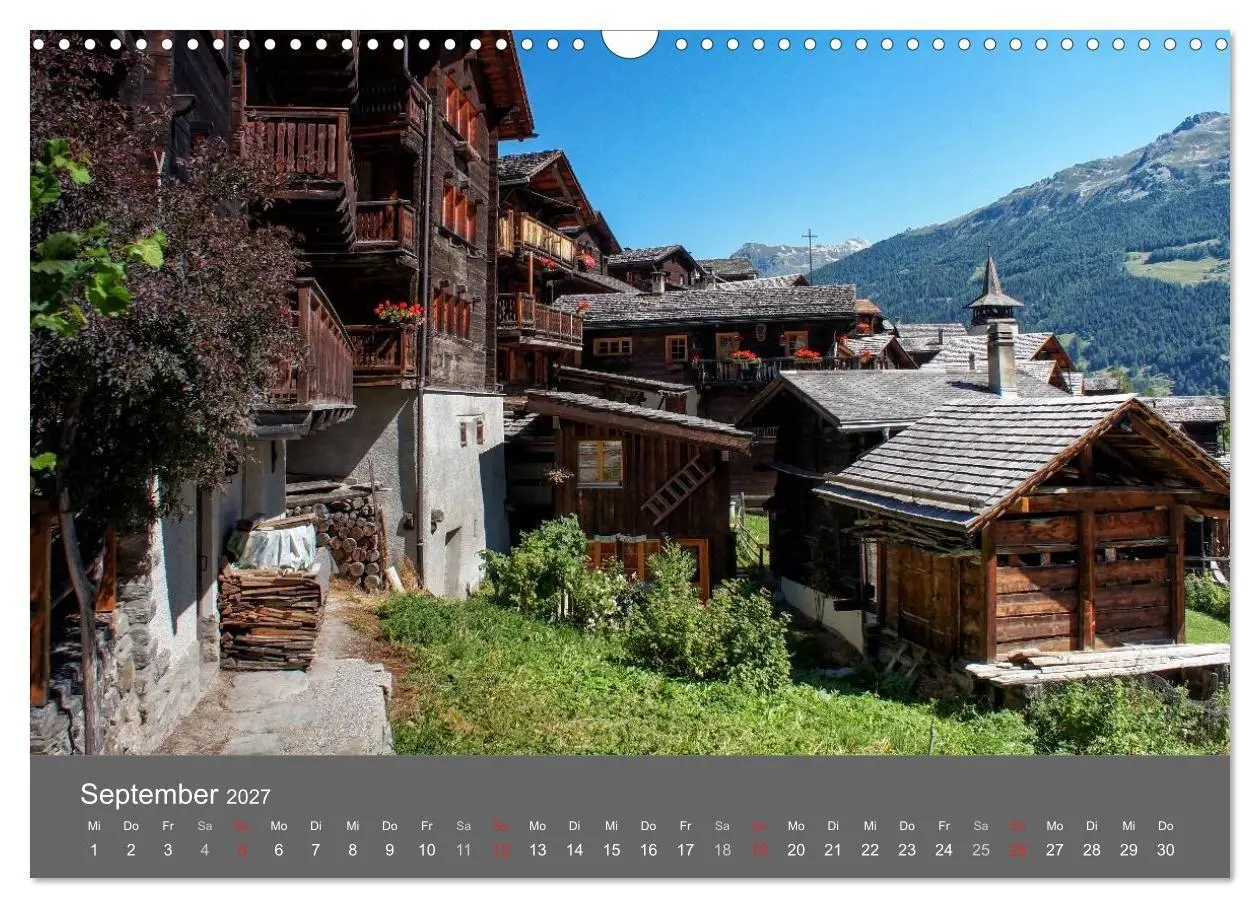 Bild: 9783594022696 | Wallis. Perle der Schweiz (Wandkalender 2027 DIN A3 quer), CALVENDO...