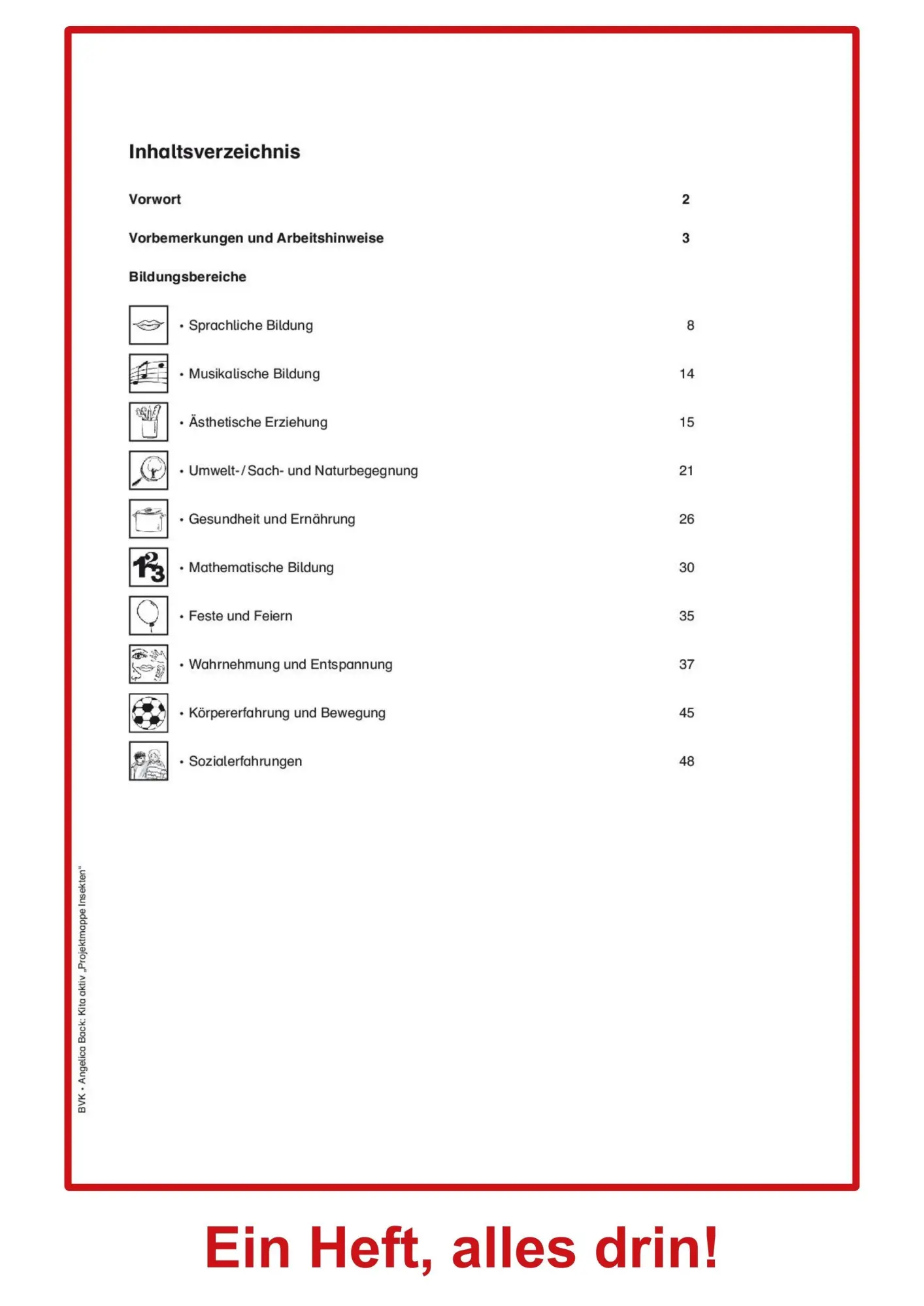 Bild: 9783965202696 | Kita aktiv Projektmappe Insekten | Angelica Back | Broschüre | 48 S.