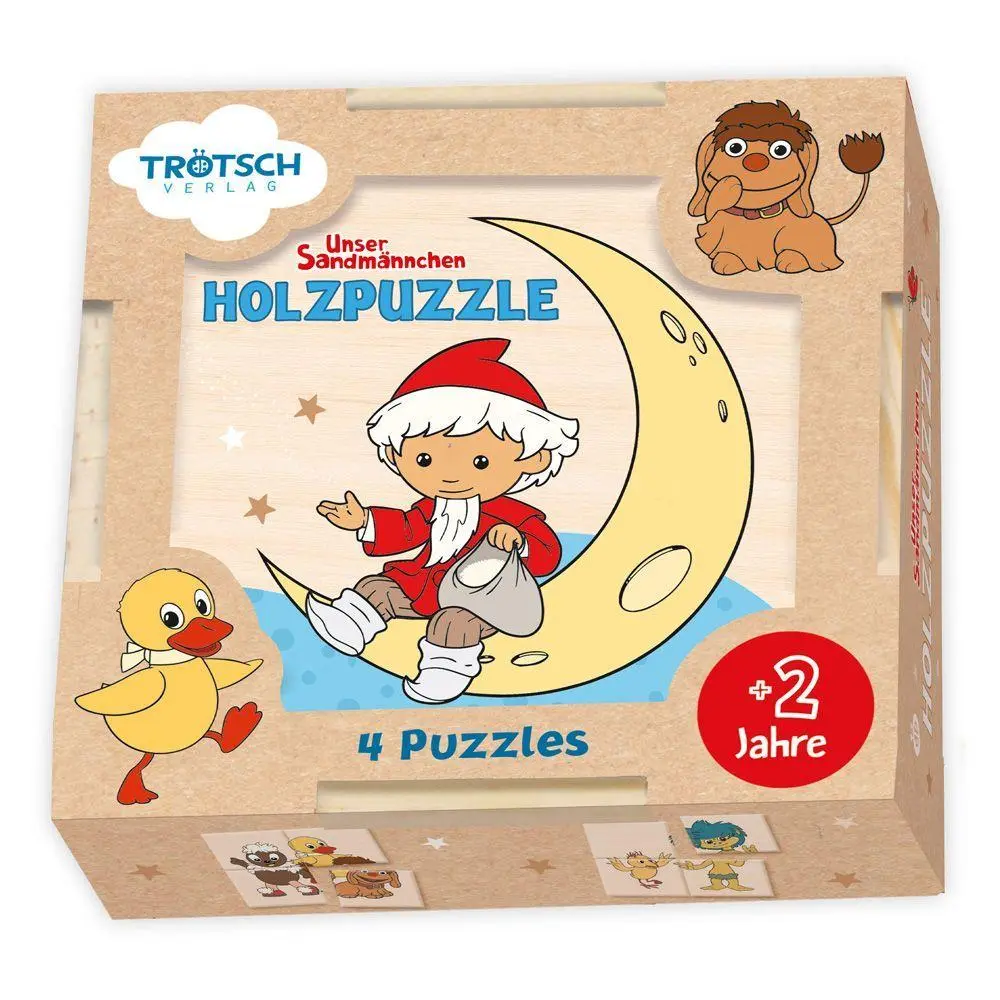 Cover: 4251901512796 | TRÖTSCH - Unser Sandmännchen Holzpuzzle 4x4 Teile | KG | Spiel | 2026