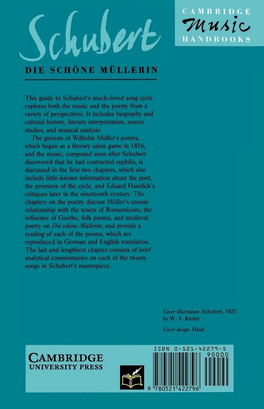 Rückseite: 9780521422796 | Schubert, Die Schone Mullerin | Susan Youens | Taschenbuch | Englisch