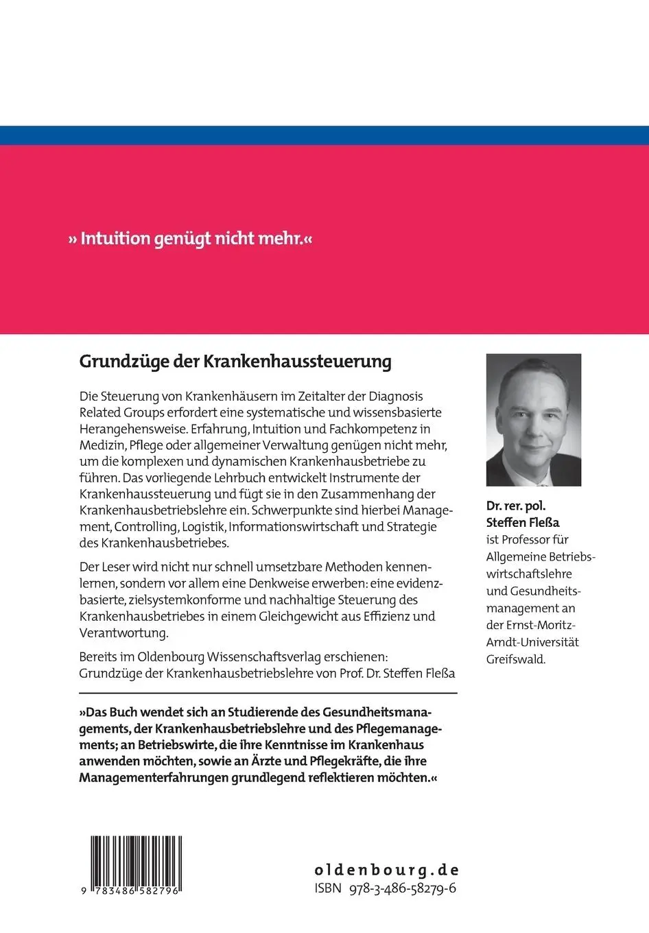 Rückseite: 9783486582796 | Grundzüge der Krankenhaussteuerung | Steffen Fleßa | Taschenbuch | XI