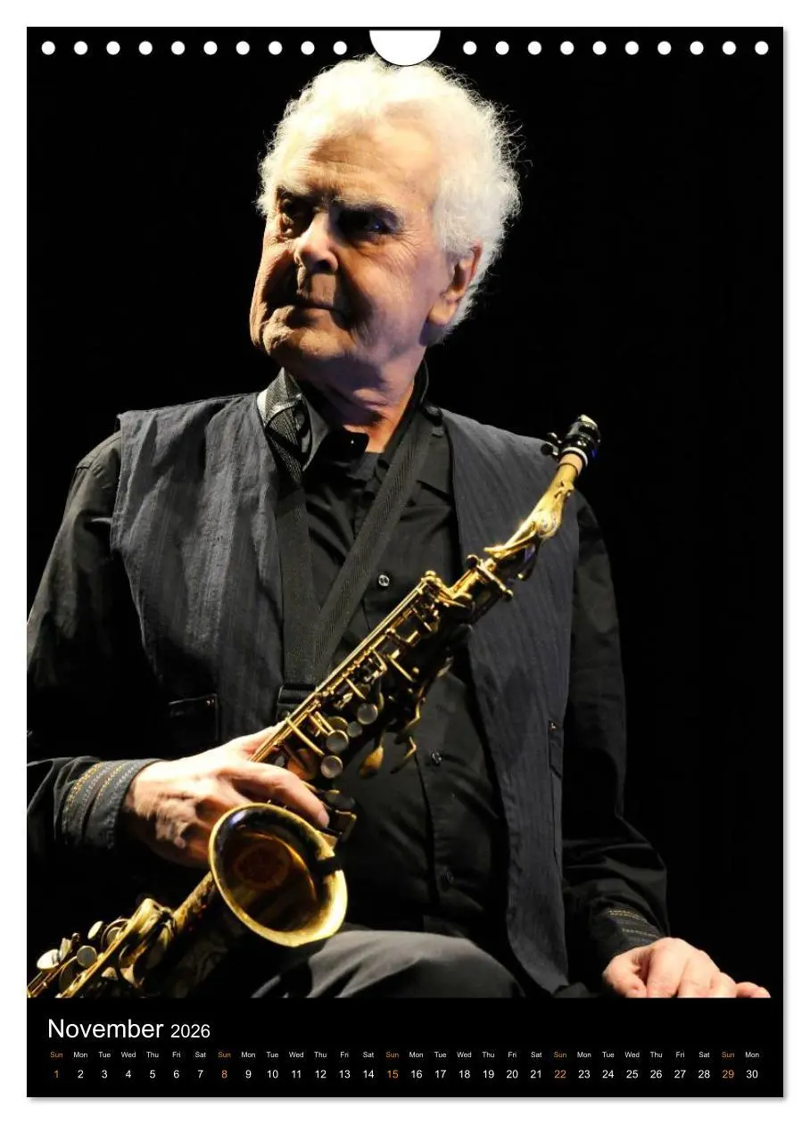 Bild: 9783516582796 | Jazz Saxophonists 2026 (Wall Calendar 2026 DIN A4 portrait),...