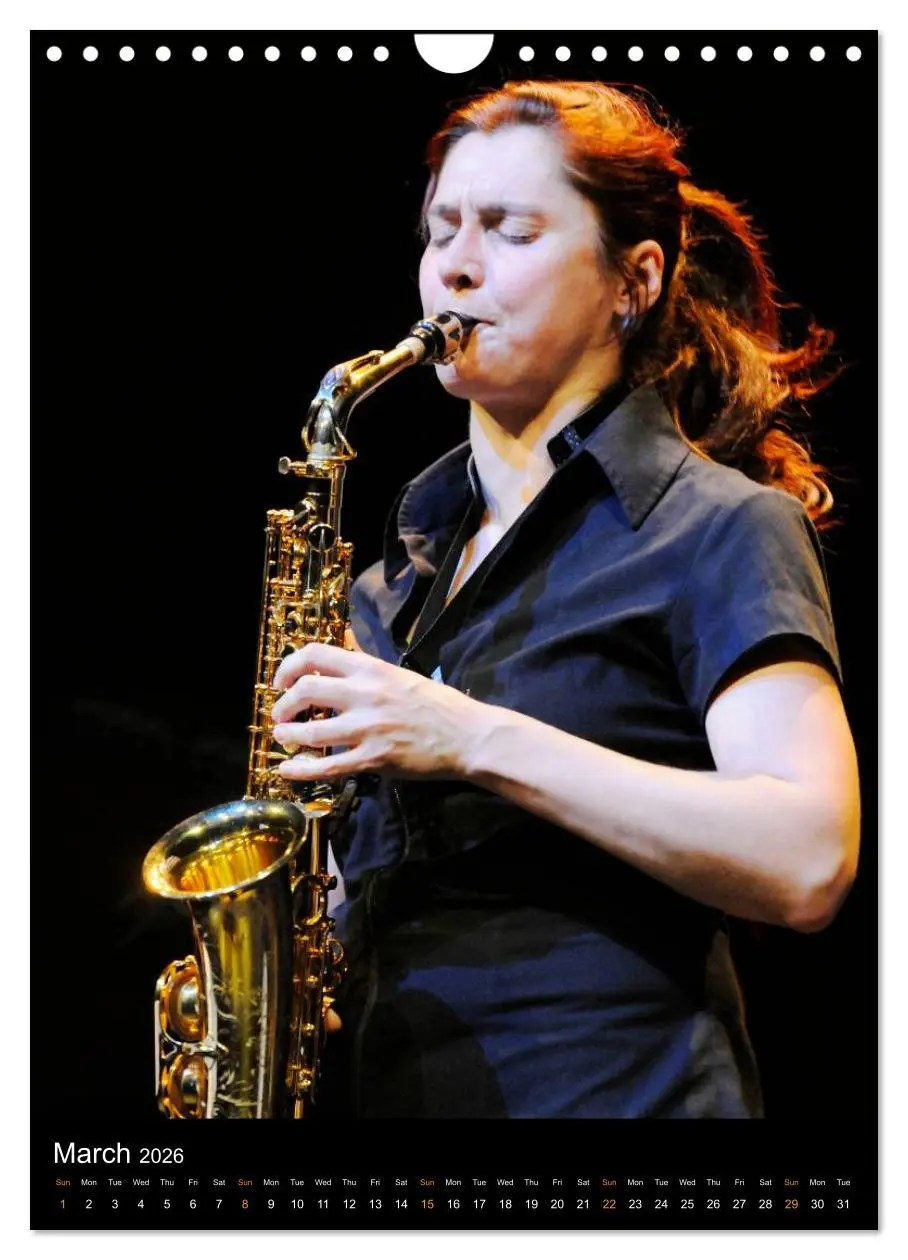 Bild: 9783516582796 | Jazz Saxophonists 2026 (Wall Calendar 2026 DIN A4 portrait),...