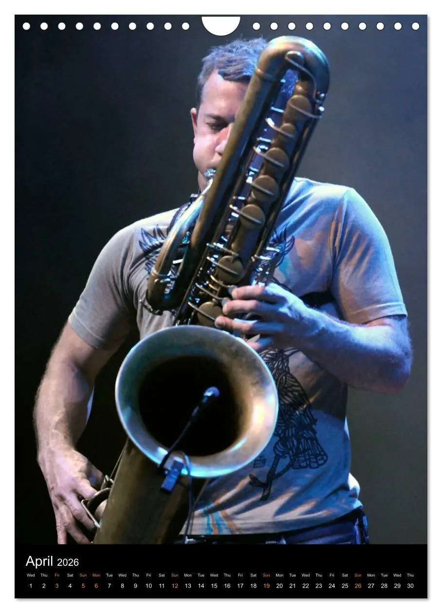 Bild: 9783516582796 | Jazz Saxophonists 2026 (Wall Calendar 2026 DIN A4 portrait),...