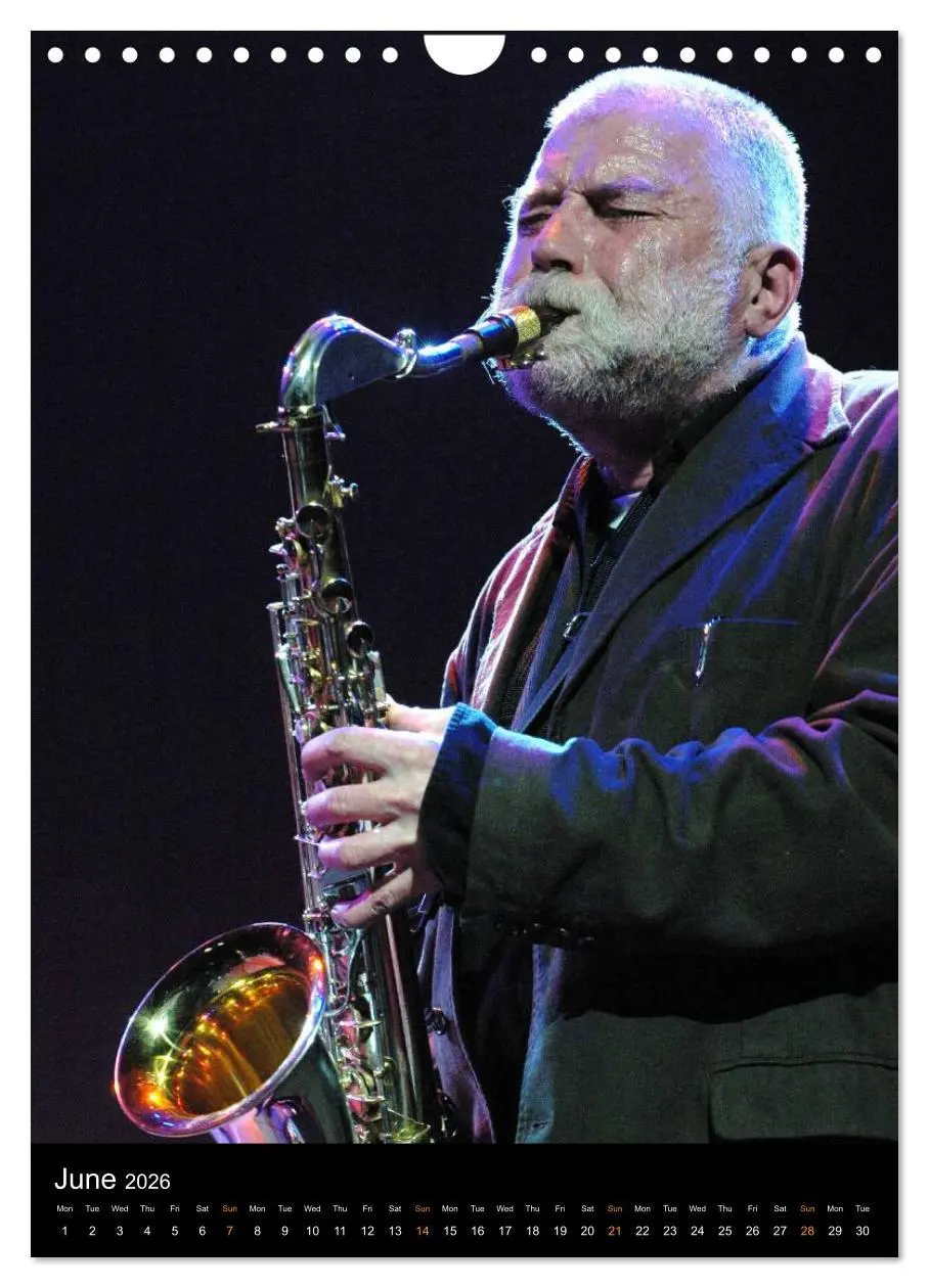 Bild: 9783516582796 | Jazz Saxophonists 2026 (Wall Calendar 2026 DIN A4 portrait),...