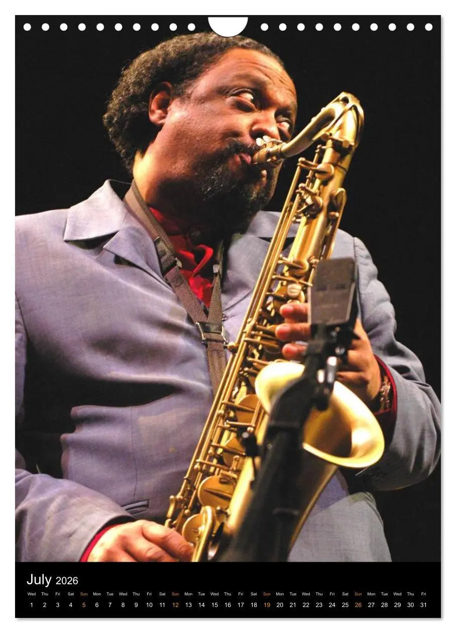 Bild: 9783516582796 | Jazz Saxophonists 2026 (Wall Calendar 2026 DIN A4 portrait),...