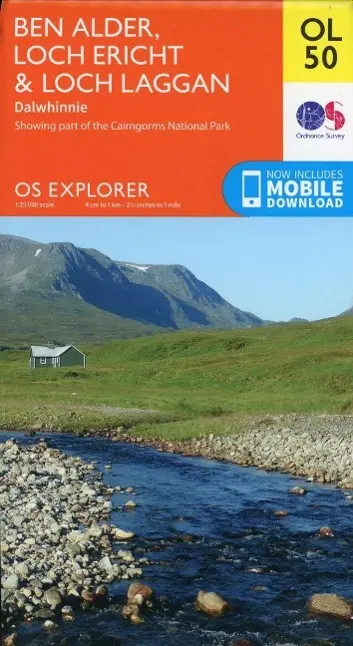 Cover: 9780319242896 | Ben Alder, Loch Ericht &amp; Loch Laggan, Dalwhinnie | Ordnance Survey