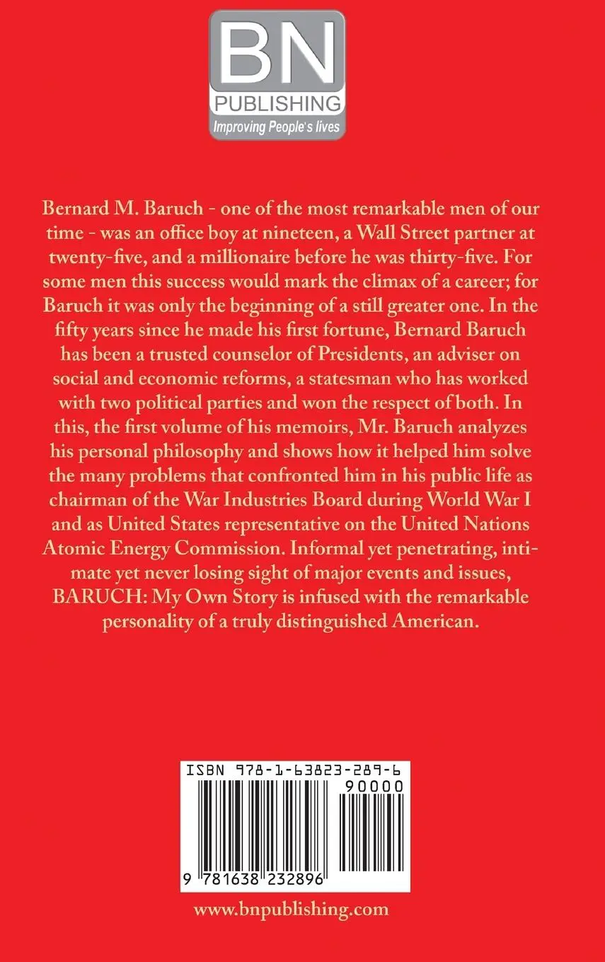Rückseite: 9781638232896 | Baruch My Own Story | Bernard Baruch | Buch | Englisch | 2015
