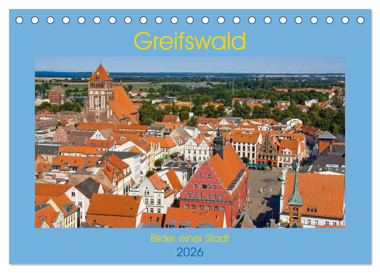Cover: 9783457932896 | Greifswald, Bilder einer Stadt (Tischkalender 2026 DIN A5 quer),...