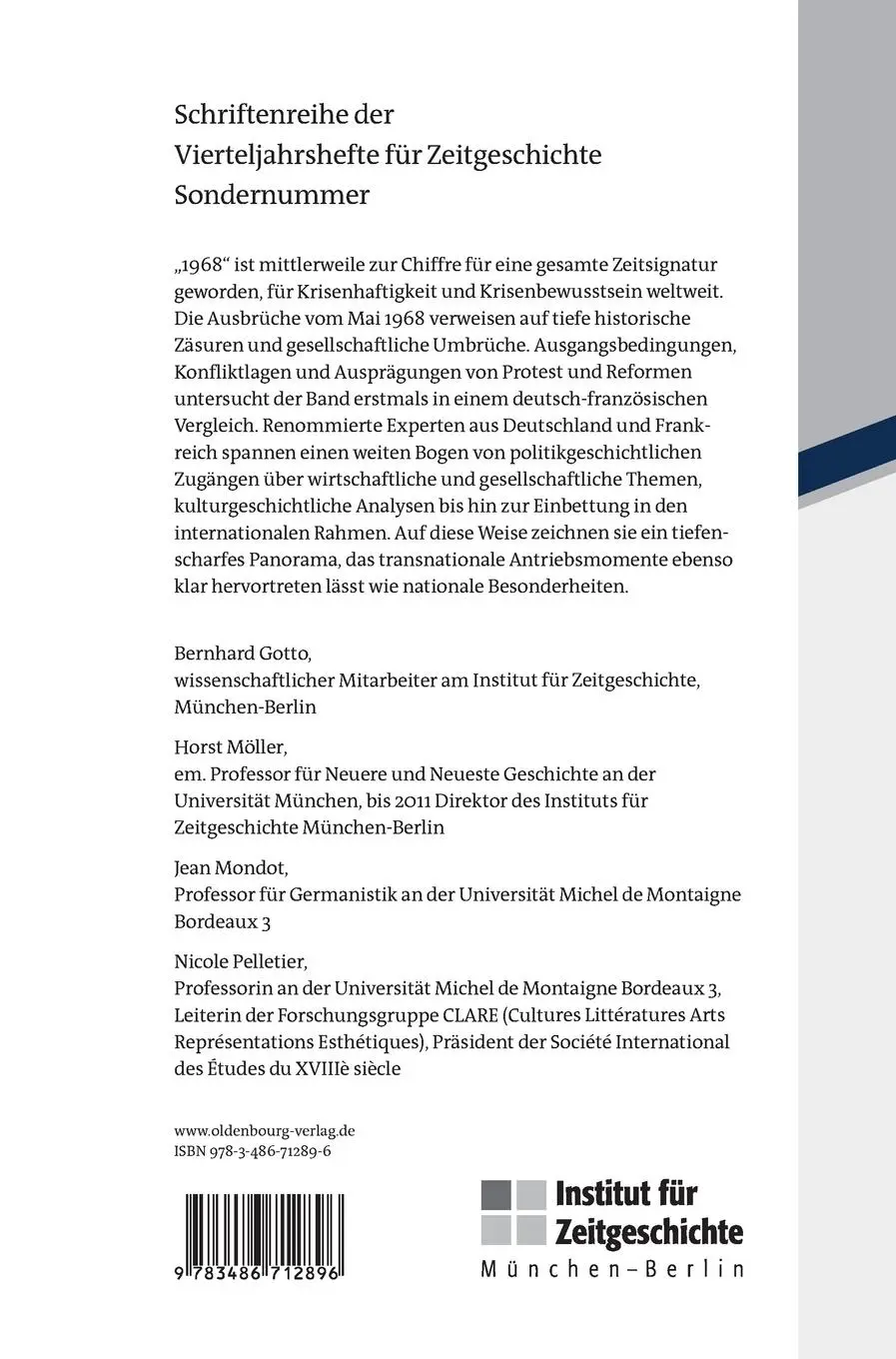 Rückseite: 9783486712896 | Krisen und Krisenbewusstsein in Deutschland und Frankreich in den...