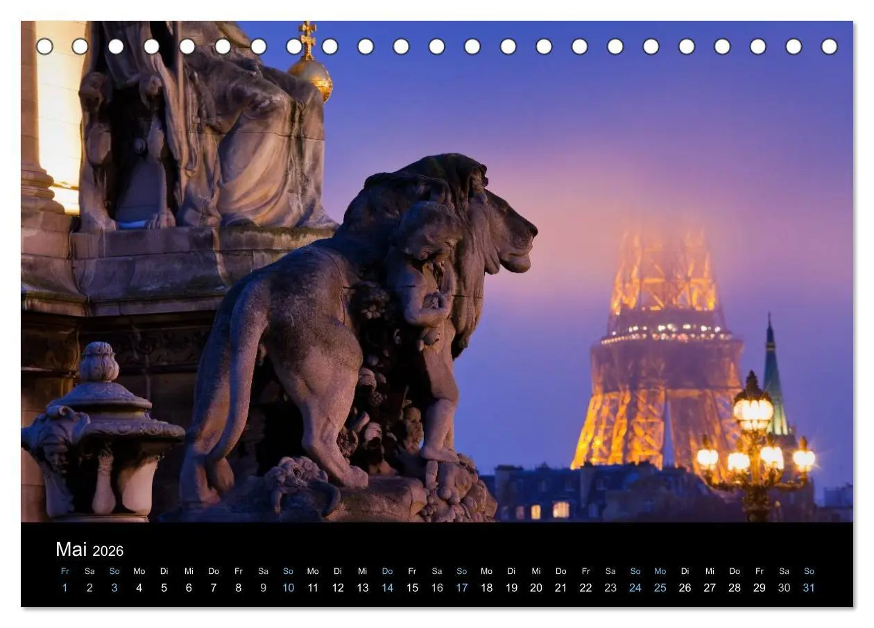 Bild: 9783516022896 | Paris bei Nacht 2026 (Tischkalender 2026 DIN A5 quer), CALVENDO...