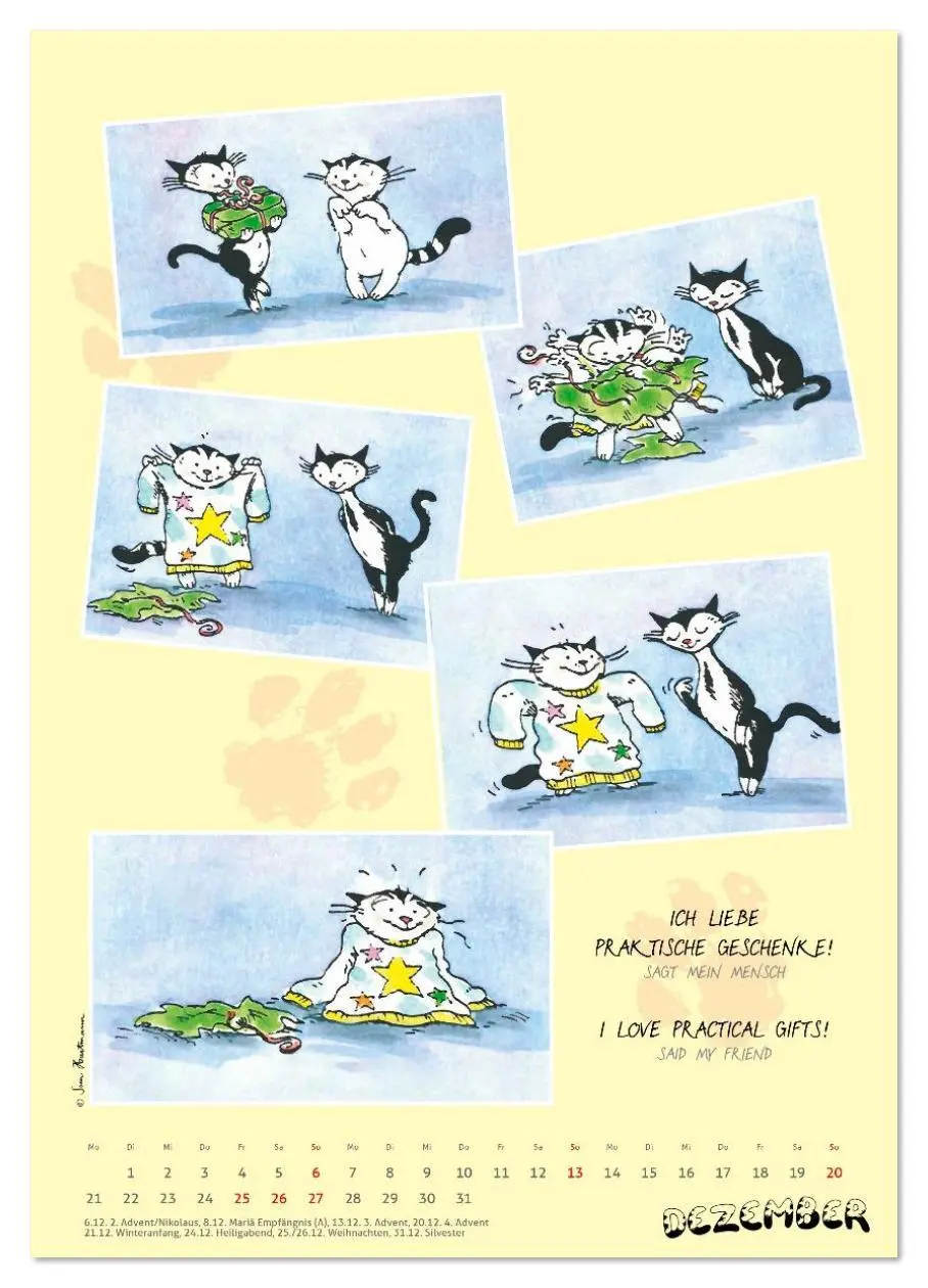 Bild: 9783516642896 | Kater Jacob: Ach Du lieber Mensch (Wandkalender 2026 DIN A4 hoch),...