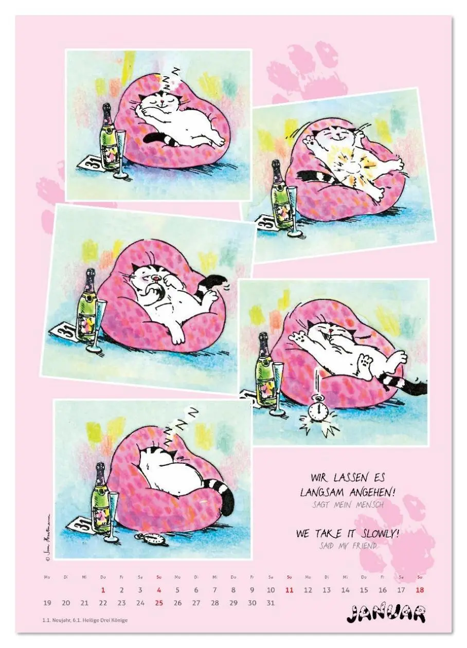 Bild: 9783516642896 | Kater Jacob: Ach Du lieber Mensch (Wandkalender 2026 DIN A4 hoch),...