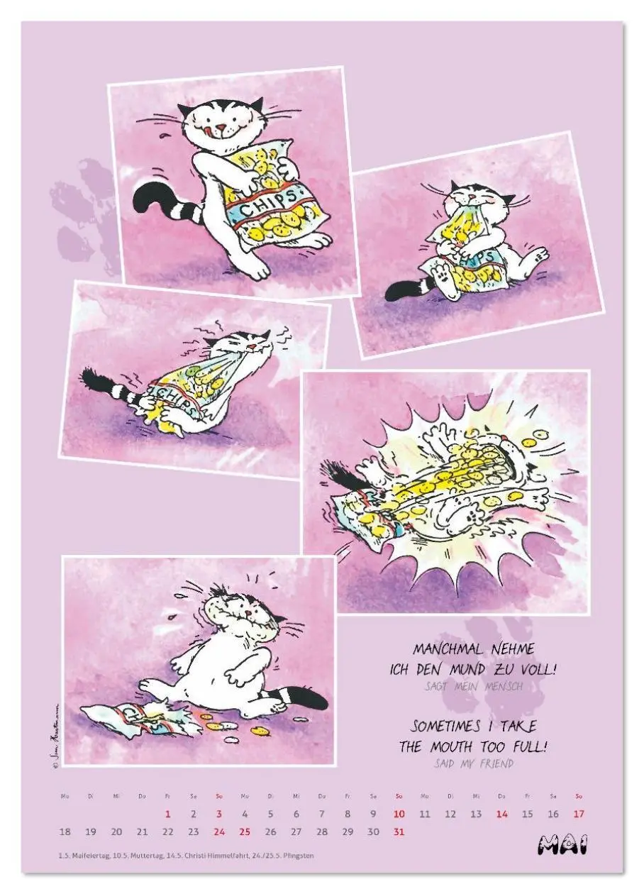 Bild: 9783516642896 | Kater Jacob: Ach Du lieber Mensch (Wandkalender 2026 DIN A4 hoch),...