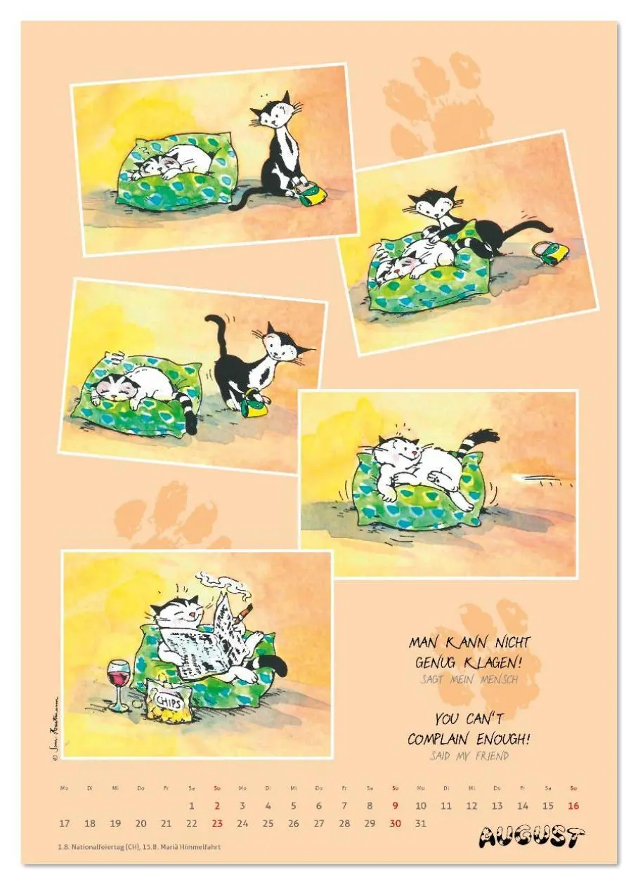 Bild: 9783516642896 | Kater Jacob: Ach Du lieber Mensch (Wandkalender 2026 DIN A4 hoch),...