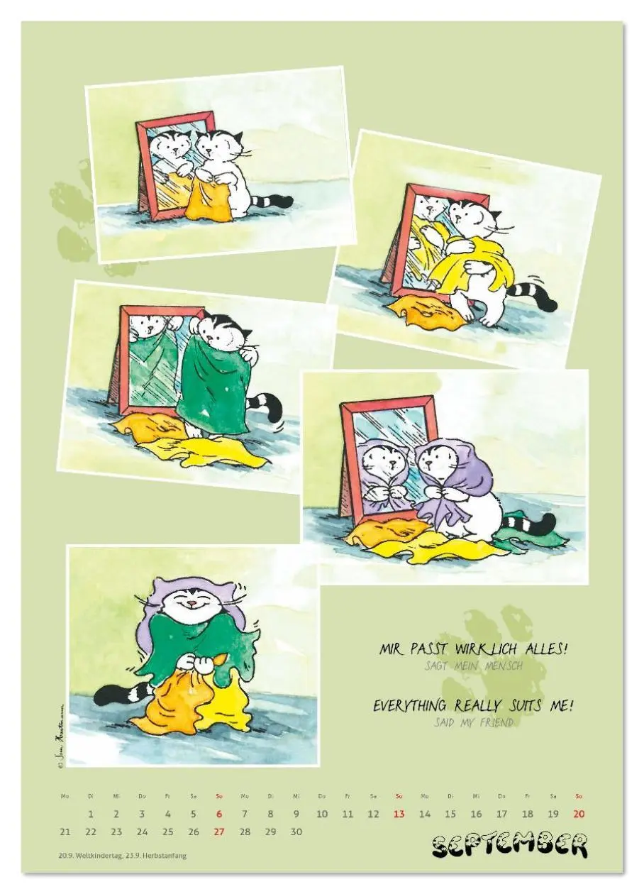 Bild: 9783516642896 | Kater Jacob: Ach Du lieber Mensch (Wandkalender 2026 DIN A4 hoch),...