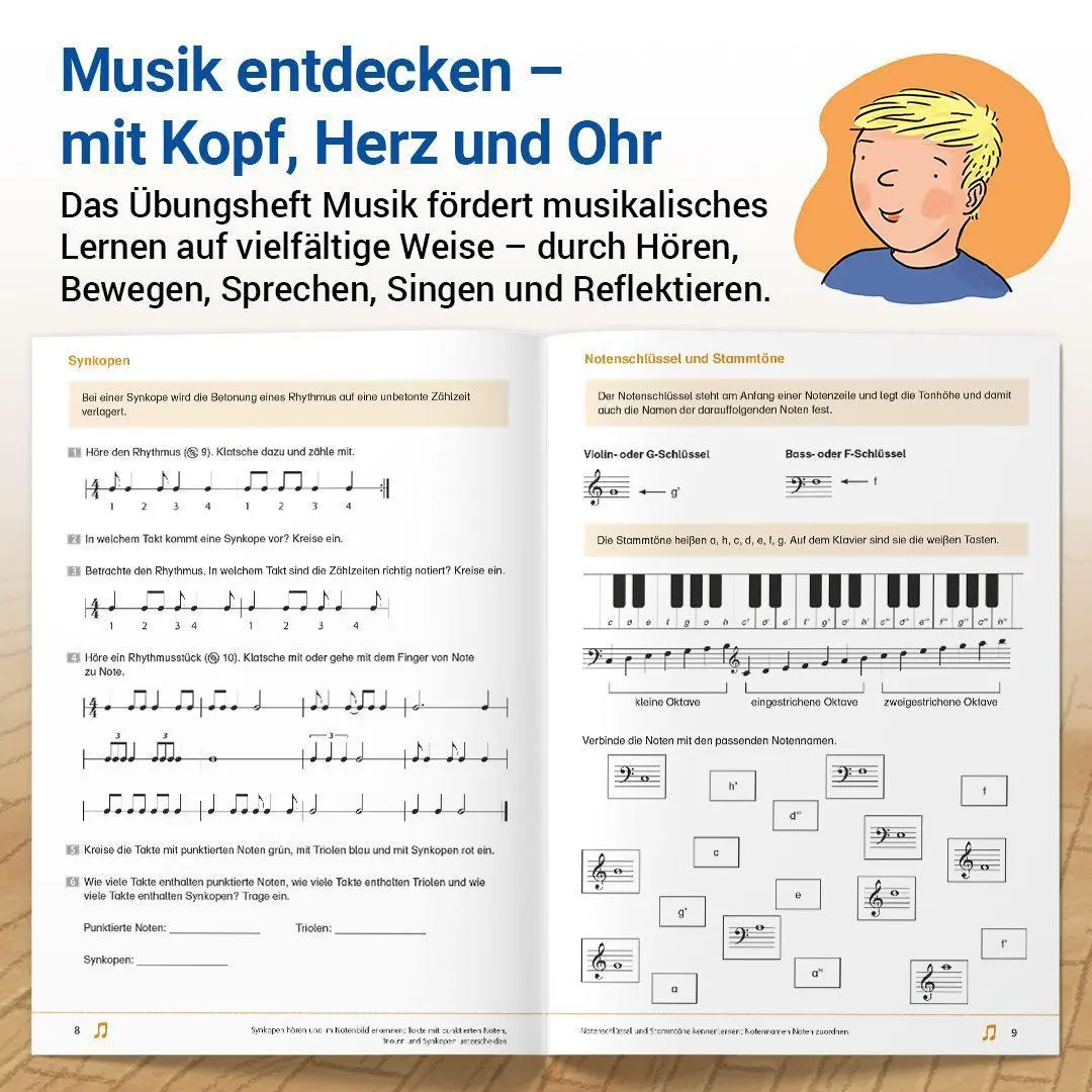 Bild: 9783619772896 | Das Übungsheft Musik 7/8 | Noten, Instrumente, Komponisten | Broschüre