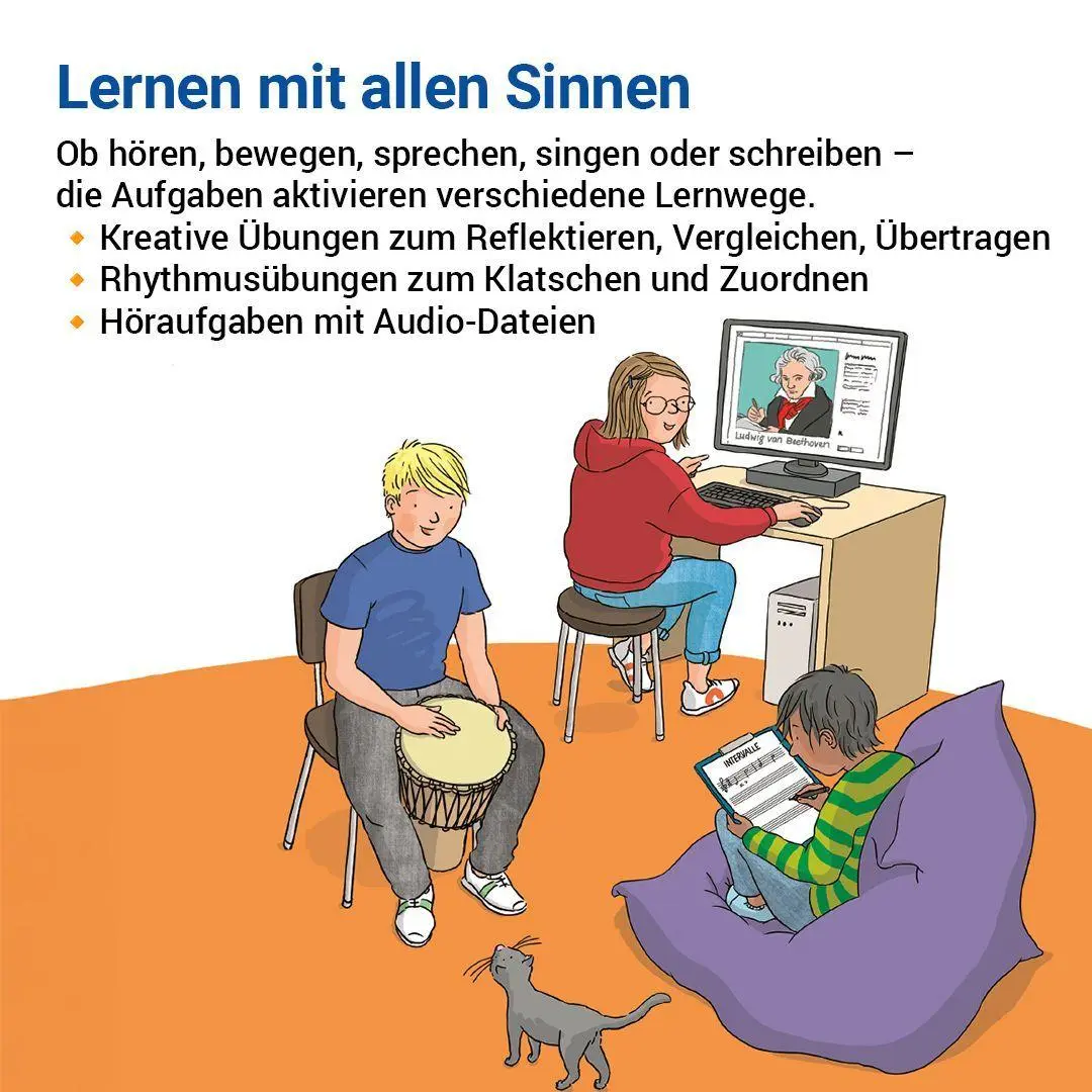 Bild: 9783619772896 | Das Übungsheft Musik 7/8 | Noten, Instrumente, Komponisten | Broschüre