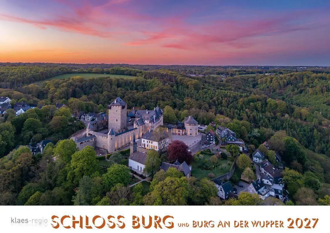 Cover: 9783965352896 | Schloss Burg und Burg an der Wupper 2027 Bildkalender A4 quer,...