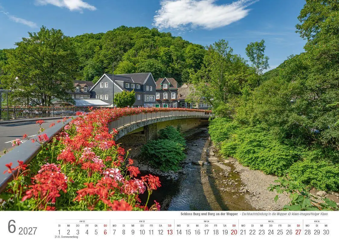 Bild: 9783965352896 | Schloss Burg und Burg an der Wupper 2027 Bildkalender A4 quer,...