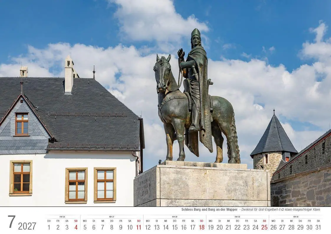 Bild: 9783965352896 | Schloss Burg und Burg an der Wupper 2027 Bildkalender A4 quer,...