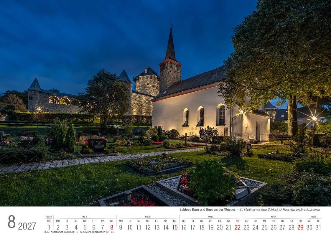 Bild: 9783965352896 | Schloss Burg und Burg an der Wupper 2027 Bildkalender A4 quer,...